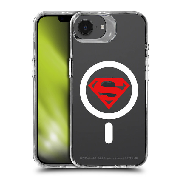 Superman DC Comics Logos and Comics Red Logo SHOCKPROOF BUMPER CASE COMPATIBLE WITH Apple iPhone 16e / Apple iPhone 17e & MAGSAFE