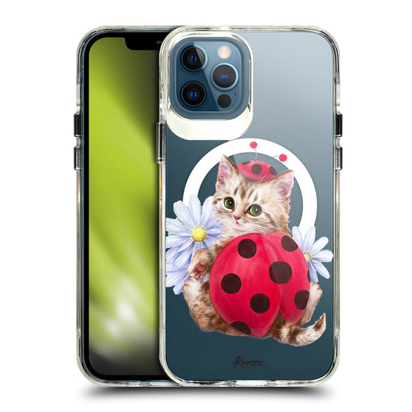 Kayomi Harai Animals Ladybug Cat SHOCKPROOF BUMPER CASE COMPATIBLE WITH Apple iPhone 12 / iPhone 12 Pro & MAGSAFE
