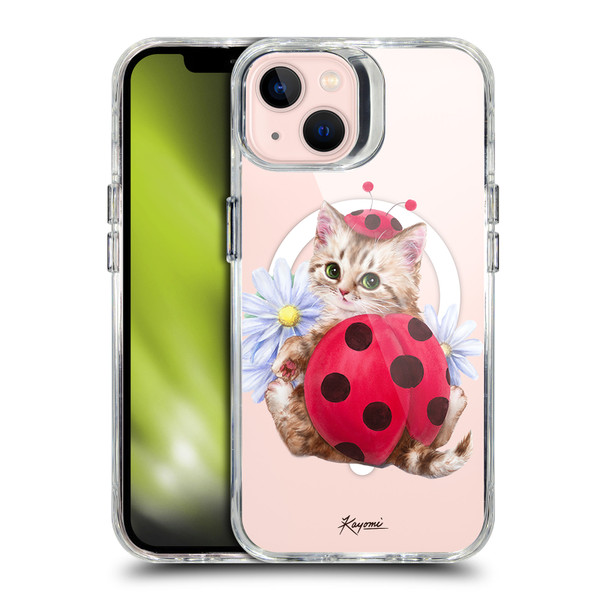 Kayomi Harai Animals Ladybug Cat SHOCKPROOF BUMPER CASE COMPATIBLE WITH Apple iPhone 13 & MAGSAFE