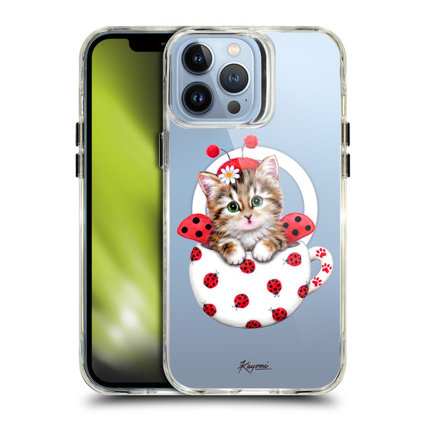 Kayomi Harai Animals Cup Kitty Ladybug SHOCKPROOF BUMPER CASE COMPATIBLE WITH Apple iPhone 13 Pro Max & MAGSAFE