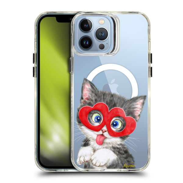 Kayomi Harai Animals Silly Kitten SHOCKPROOF BUMPER CASE COMPATIBLE WITH Apple iPhone 13 Pro Max & MAGSAFE