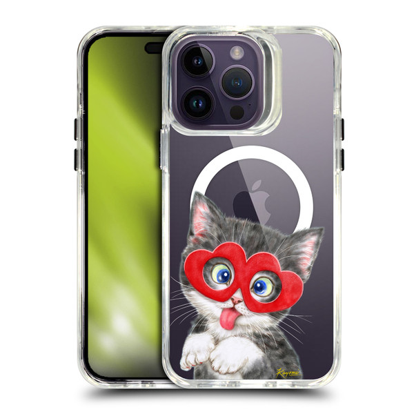 Kayomi Harai Animals Silly Kitten SHOCKPROOF BUMPER CASE COMPATIBLE WITH Apple iPhone 14 Pro Max & MAGSAFE