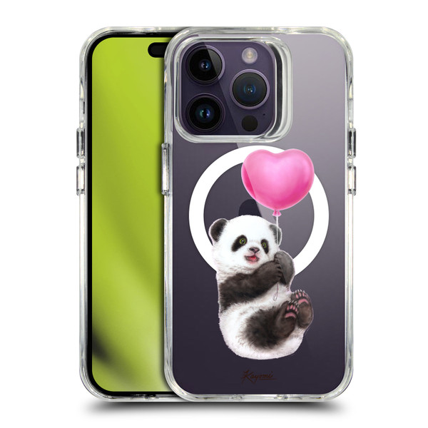Kayomi Harai Animals Panda Balloon SHOCKPROOF BUMPER CASE COMPATIBLE WITH Apple iPhone 14 Pro & MAGSAFE