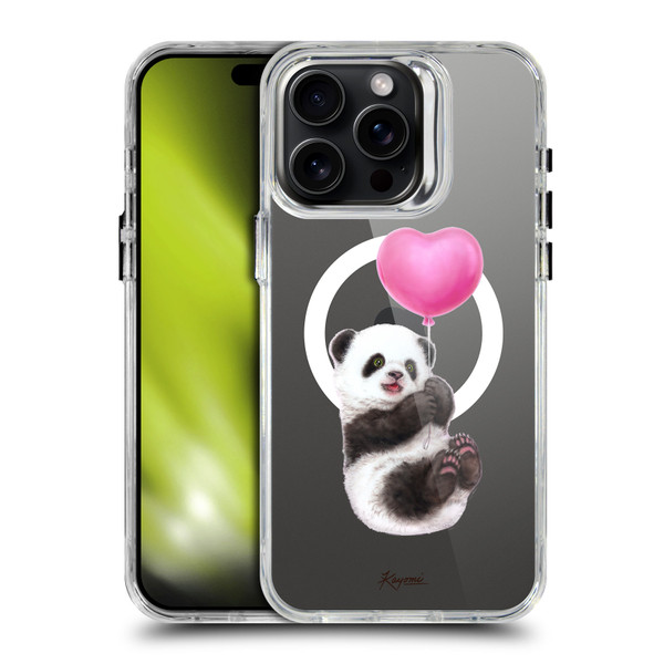 Kayomi Harai Animals Panda Balloon SHOCKPROOF BUMPER CASE COMPATIBLE WITH Apple iPhone 15 Pro Max & MAGSAFE
