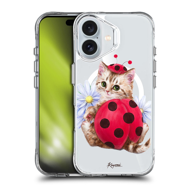 Kayomi Harai Animals Ladybug Cat SHOCKPROOF BUMPER CASE COMPATIBLE WITH Apple iPhone 16 & MAGSAFE