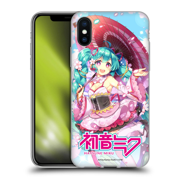 Hatsune Miku Graphics Sakura Soft Gel Case for Apple iPhone X / iPhone XS & MagSafe