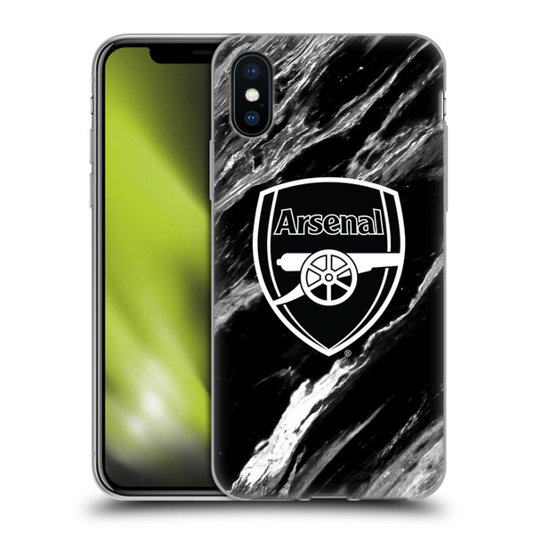 Arsenal FC Crest Patterns Marble Soft Gel Case for Apple iPhone X / iPhone XS & MagSafe