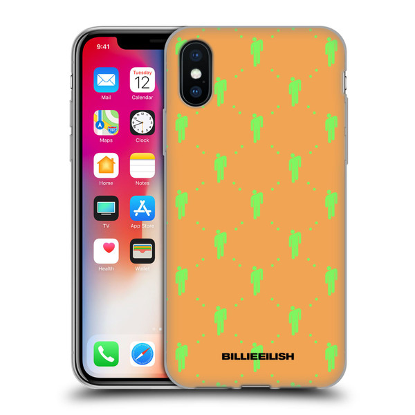 Billie Eilish Key Art Blohsh Pattern Soft Gel Case for Apple iPhone X / iPhone XS & MagSafe