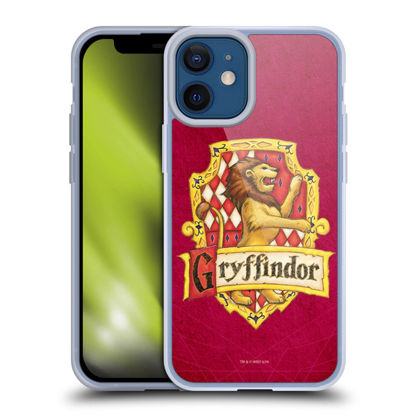 Harry Potter Sorcerer's Stone I Gryffindor Crest Soft Gel Case for Apple iPhone 12 Mini & MagSafe