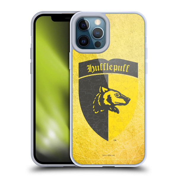 Harry Potter Sorcerer's Stone I Hufflepuff Crest Soft Gel Case for Apple iPhone 12 Pro Max & MagSafe