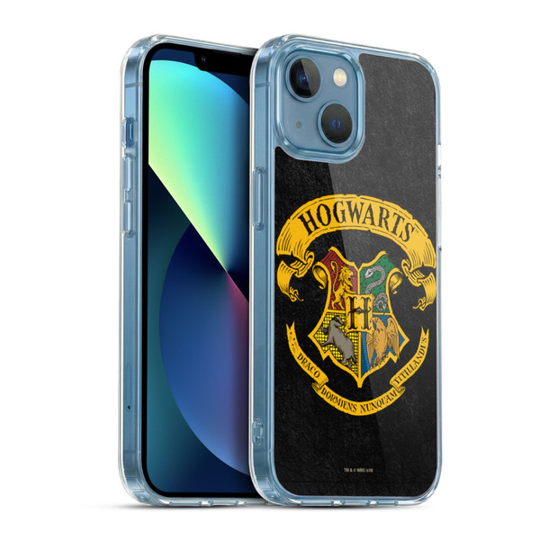 Harry Potter Sorcerer's Stone I Hogwarts Crest Soft Gel Case for Apple iPhone 13 Mini & MagSafe