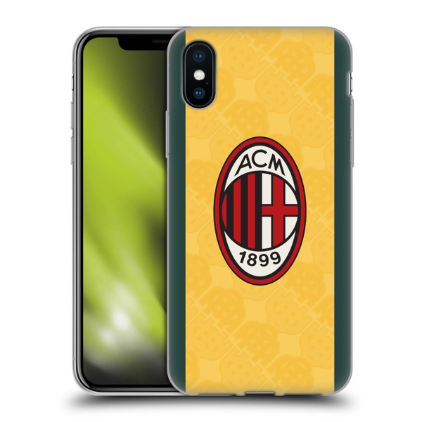 AC Milan 2025/26 Crest Kit Third Soft Gel Case for Apple iPhone X / iPhone XS & MagSafe