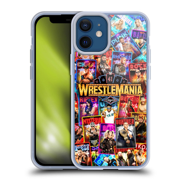 WWE Wrestlemania 41 Key Art Poster Soft Gel Case for Apple iPhone 12 Mini & MagSafe