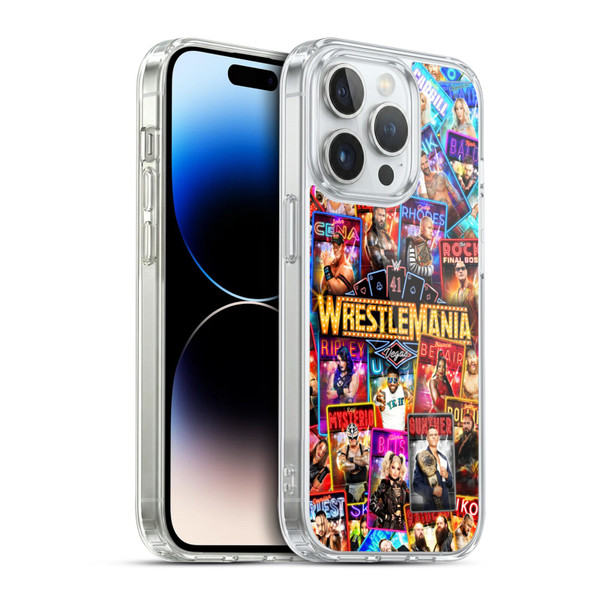 WWE Wrestlemania 41 Key Art Poster Soft Gel Case for Apple iPhone 14 Pro & MagSafe