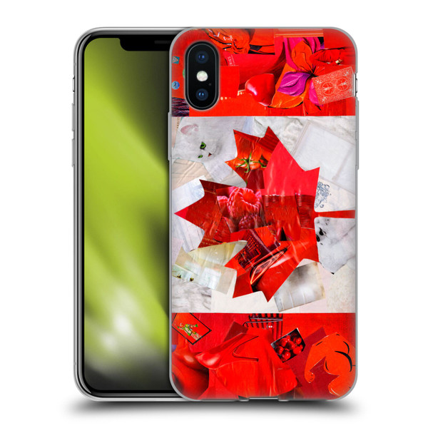 Artpoptart Flags Canada Soft Gel Case for Apple iPhone X / iPhone XS & MagSafe
