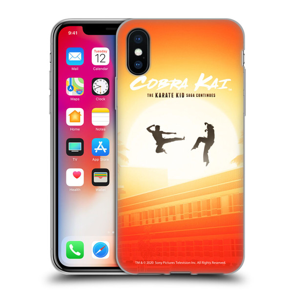 Cobra Kai Graphics Karate Kid Saga Soft Gel Case for Apple iPhone X / iPhone XS & MagSafe