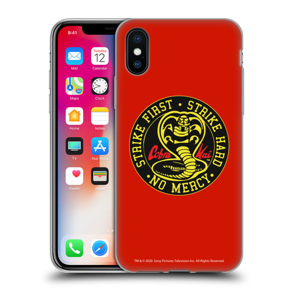 Cobra Kai Graphics Strike Logo Soft Gel Case for Apple iPhone X / iPhone XS & MagSafe