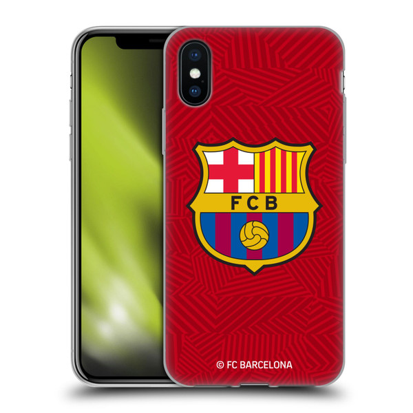 FC Barcelona Crest Red Soft Gel Case for Apple iPhone X / iPhone XS & MagSafe