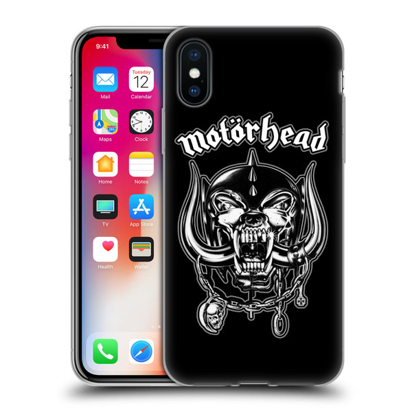 Motorhead Graphics Silver War Pig Soft Gel Case for Apple iPhone X / iPhone XS & MagSafe