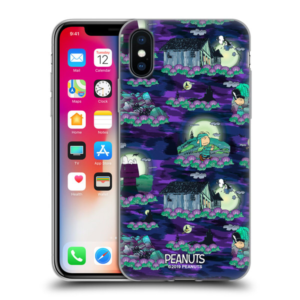 Peanuts Spooktacular Snoopy Patterns Soft Gel Case for Apple iPhone X / iPhone XS & MagSafe