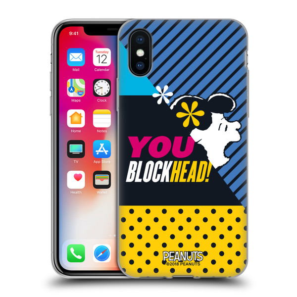 Peanuts Halfs And Laughs Lucy van Pelt Soft Gel Case for Apple iPhone X / iPhone XS & MagSafe