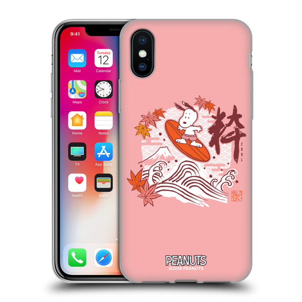 Peanuts Oriental Snoopy Surf Soft Gel Case for Apple iPhone X / iPhone XS & MagSafe