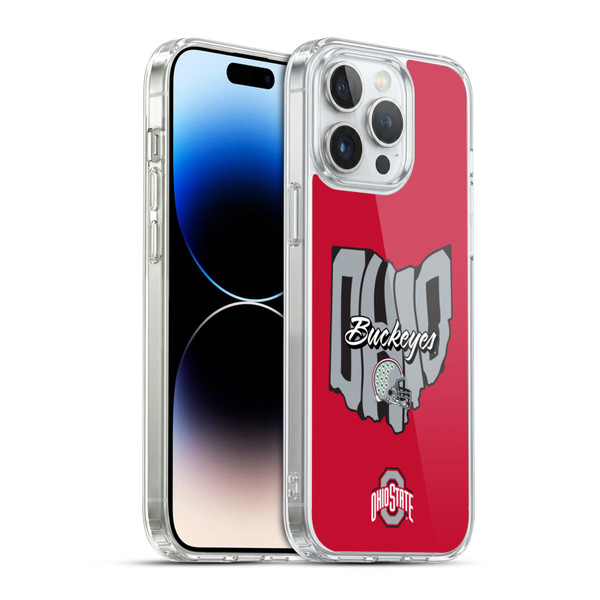 Ohio State University Football Graphics Map Soft Gel Case for Apple iPhone 14 Pro Max & MagSafe