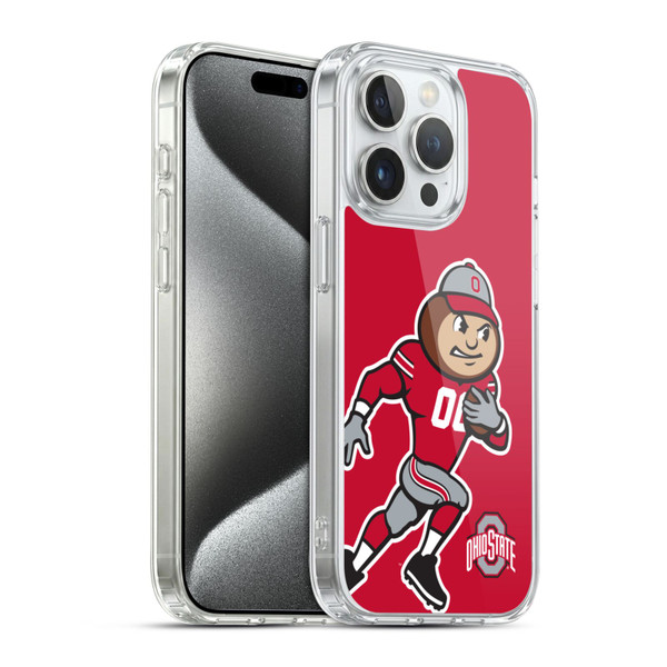 Ohio State University Football Graphics Mascot Oversized Soft Gel Case for Apple iPhone 15 Pro & MagSafe
