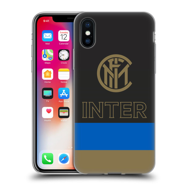 Fc Internazionale Milano Graphics Stripes Soft Gel Case for Apple iPhone X / iPhone XS & MagSafe
