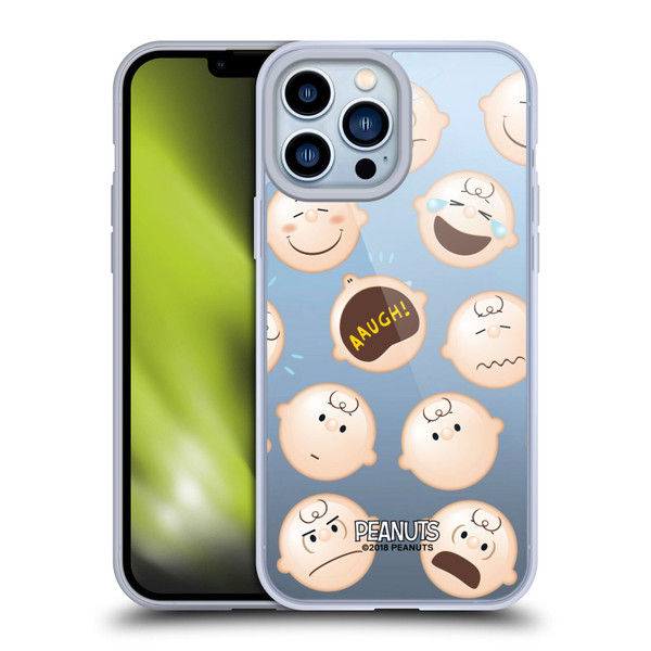 Peanuts Character Patterns Charlie Brown Soft Gel Case for Apple iPhone 13 Pro Max & MagSafe
