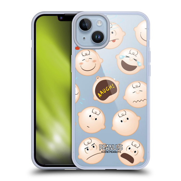 Peanuts Character Patterns Charlie Brown Soft Gel Case for Apple iPhone 14 Plus & MagSafe