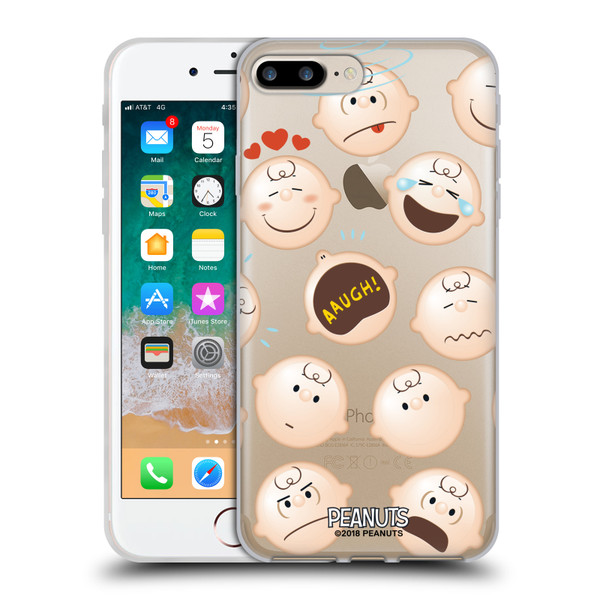 Peanuts Character Patterns Charlie Brown Soft Gel Case for Apple iPhone 7 Plus / iPhone 8 Plus & MagSafe