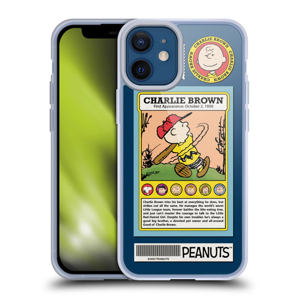 Peanuts Trends Charlie Brown Card Soft Gel Case for Apple iPhone 12 Mini & MagSafe