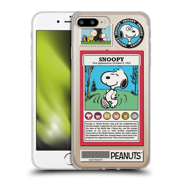Peanuts Trends Snoopy Card Soft Gel Case for Apple iPhone 7 Plus / iPhone 8 Plus & MagSafe