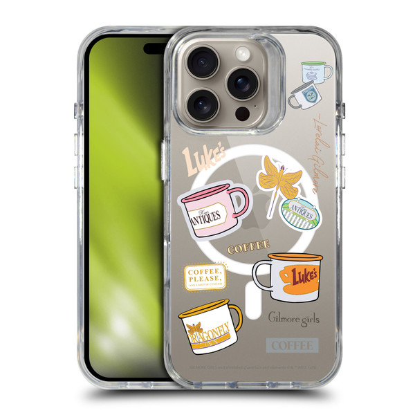 Gilmore Girls Character Icons Coffee SHOCKPROOF BUMPER CASE COMPATIBLE WITH Apple iPhone 16 Pro & MAGSAFE