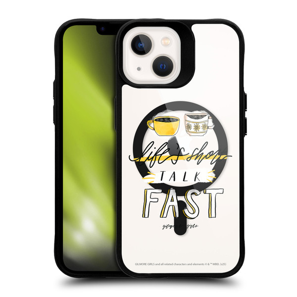 Gilmore Girls Character Icons Catchphrase BLACK SHOCKPROOF BUMPER CASE COMPATIBLE WITH Apple iPhone 13 & MAGSAFE