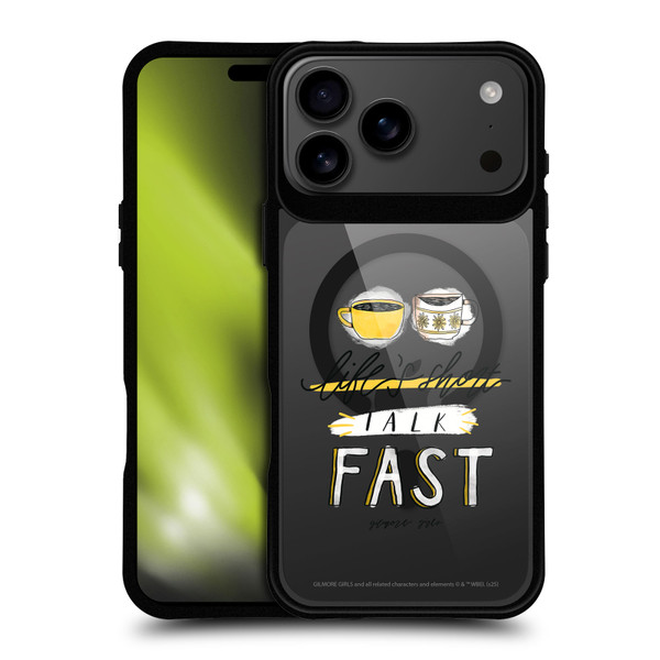 Gilmore Girls Character Icons Catchphrase BLACK SHOCKPROOF BUMPER CASE COMPATIBLE WITH Apple iPhone 17 Pro Max & MAGSAFE