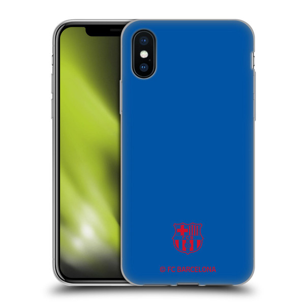 FC Barcelona Crest Patterns Blue Soft Gel Case for Apple iPhone X / iPhone XS & MagSafe