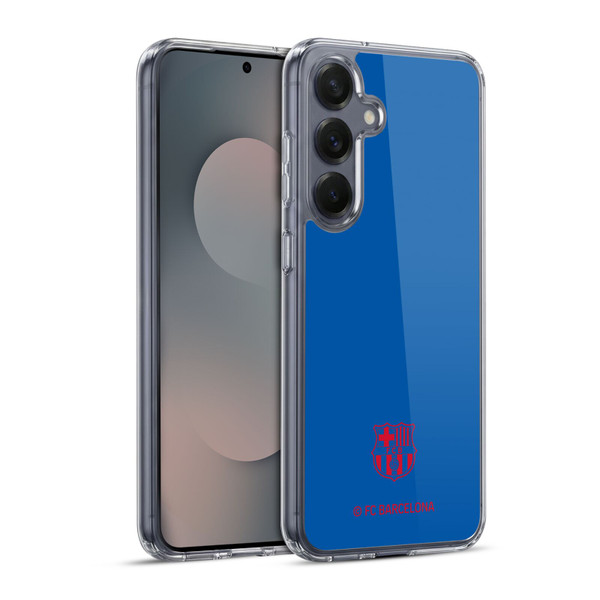 FC Barcelona Crest Patterns Blue Soft Gel Case for Samsung Galaxy S25+ & MagSafe