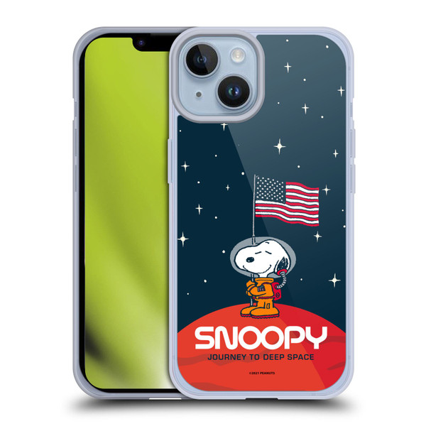 Peanuts Secrets Of Apollo 10 Flag Soft Gel Case for Apple iPhone 14