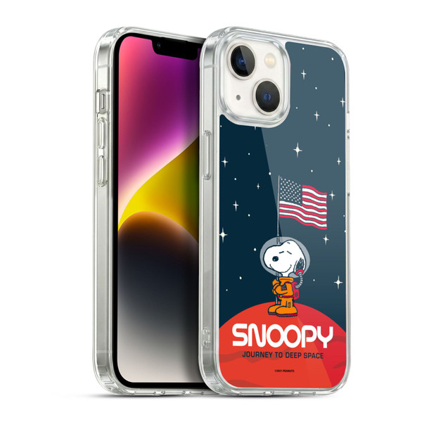 Peanuts Secrets Of Apollo 10 Flag Soft Gel Case for Apple iPhone 14