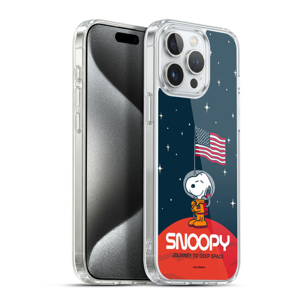 Peanuts Secrets Of Apollo 10 Flag Soft Gel Case for Apple iPhone 15 Pro Max & MagSafe