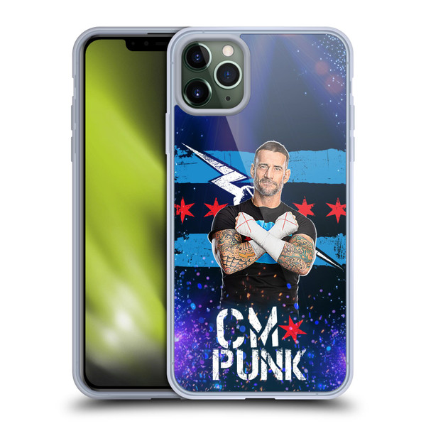WWE CM Punk Portrait Soft Gel Case for Apple iPhone 11 Pro Max & MagSafe
