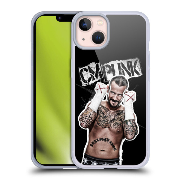 WWE CM Punk Graphics Soft Gel Case for Apple iPhone 13 & MagSafe