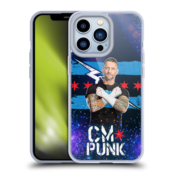 WWE CM Punk Portrait Soft Gel Case for Apple iPhone 13 Pro & MagSafe