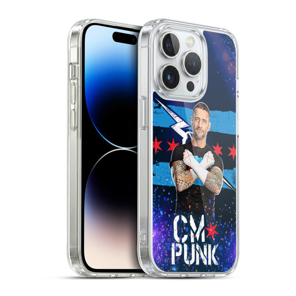 WWE CM Punk Portrait Soft Gel Case for Apple iPhone 14 Pro & MagSafe