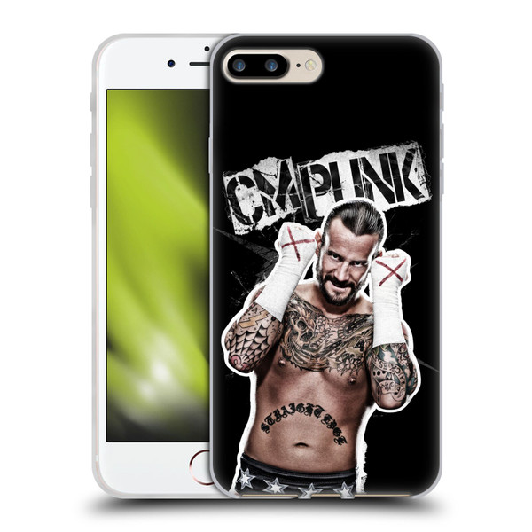 WWE CM Punk Graphics Soft Gel Case for Apple iPhone 7 Plus / iPhone 8 Plus & MagSafe