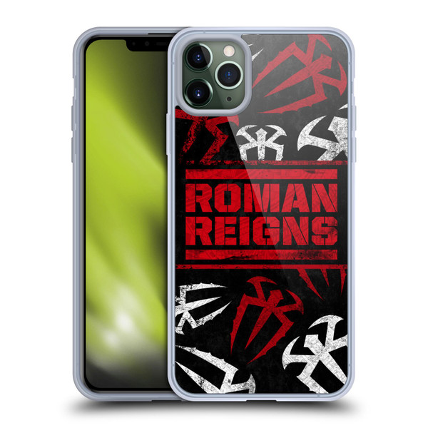 WWE Roman Reigns Logo Pattern Soft Gel Case for Apple iPhone 11 Pro Max & MagSafe