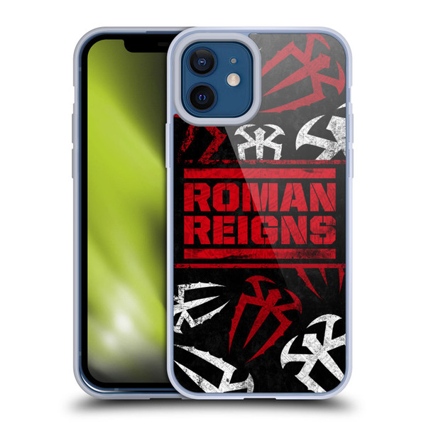 WWE Roman Reigns Logo Pattern Soft Gel Case for Apple iPhone 12 / iPhone 12 Pro & MagSafe