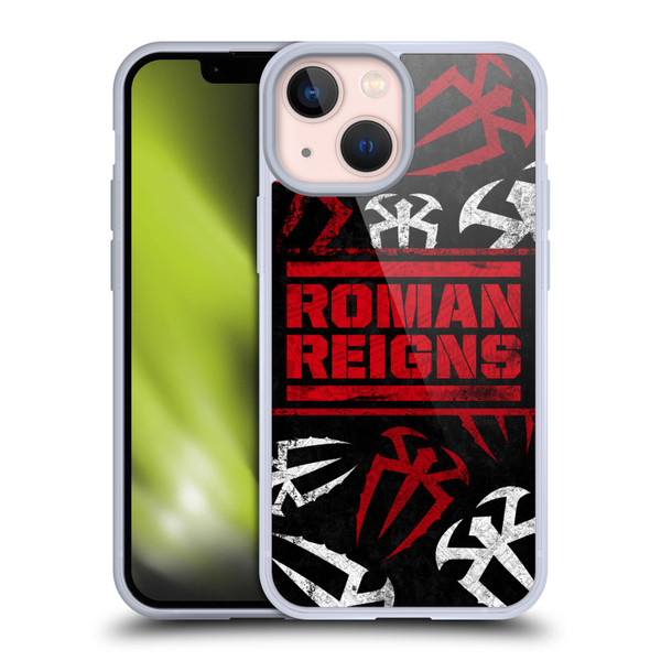 WWE Roman Reigns Logo Pattern Soft Gel Case for Apple iPhone 13 Mini & MagSafe